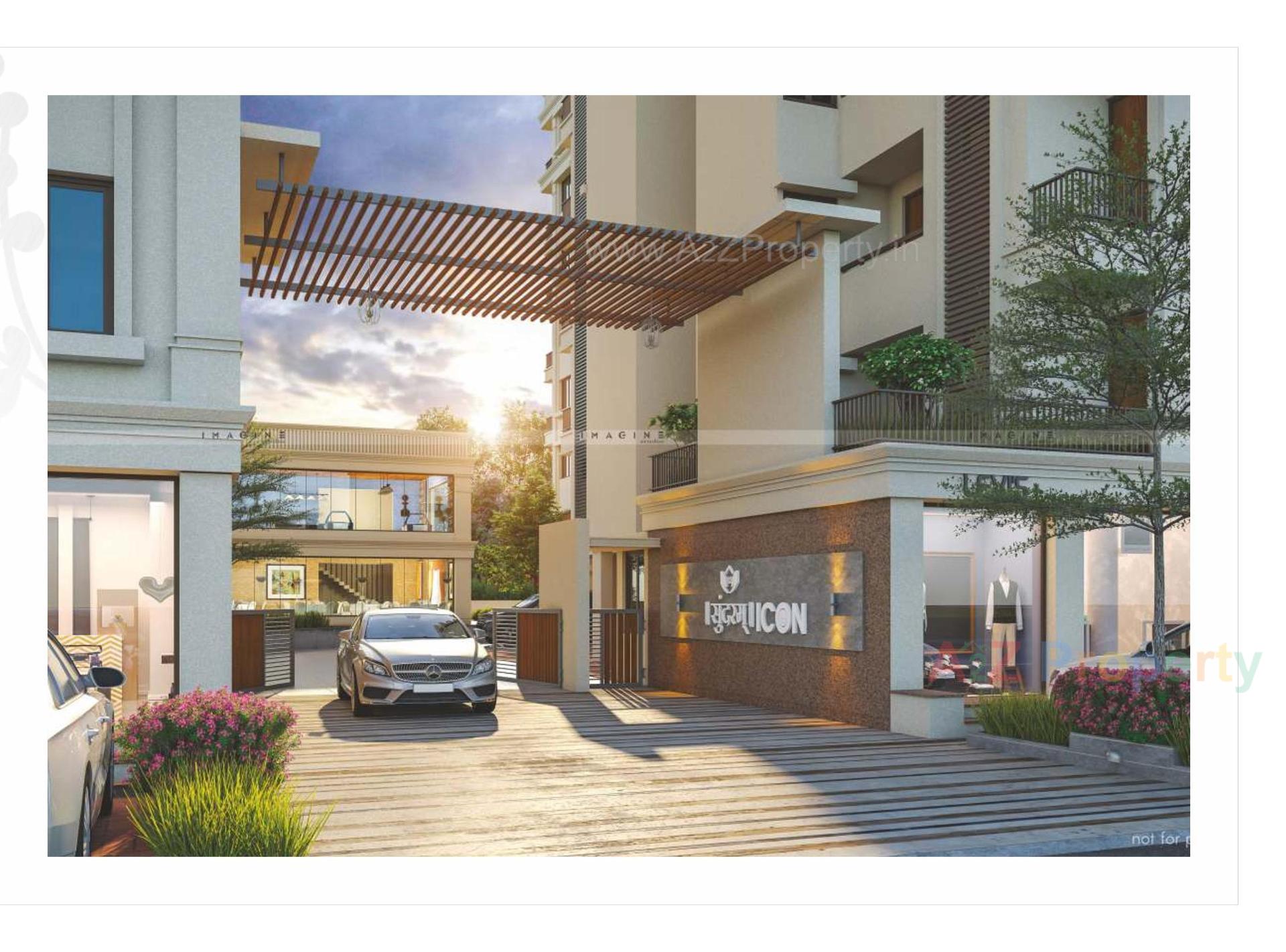 3D Elevation of real estate project Sundaram Icon located at Bapod, Vadodara, Gujarat