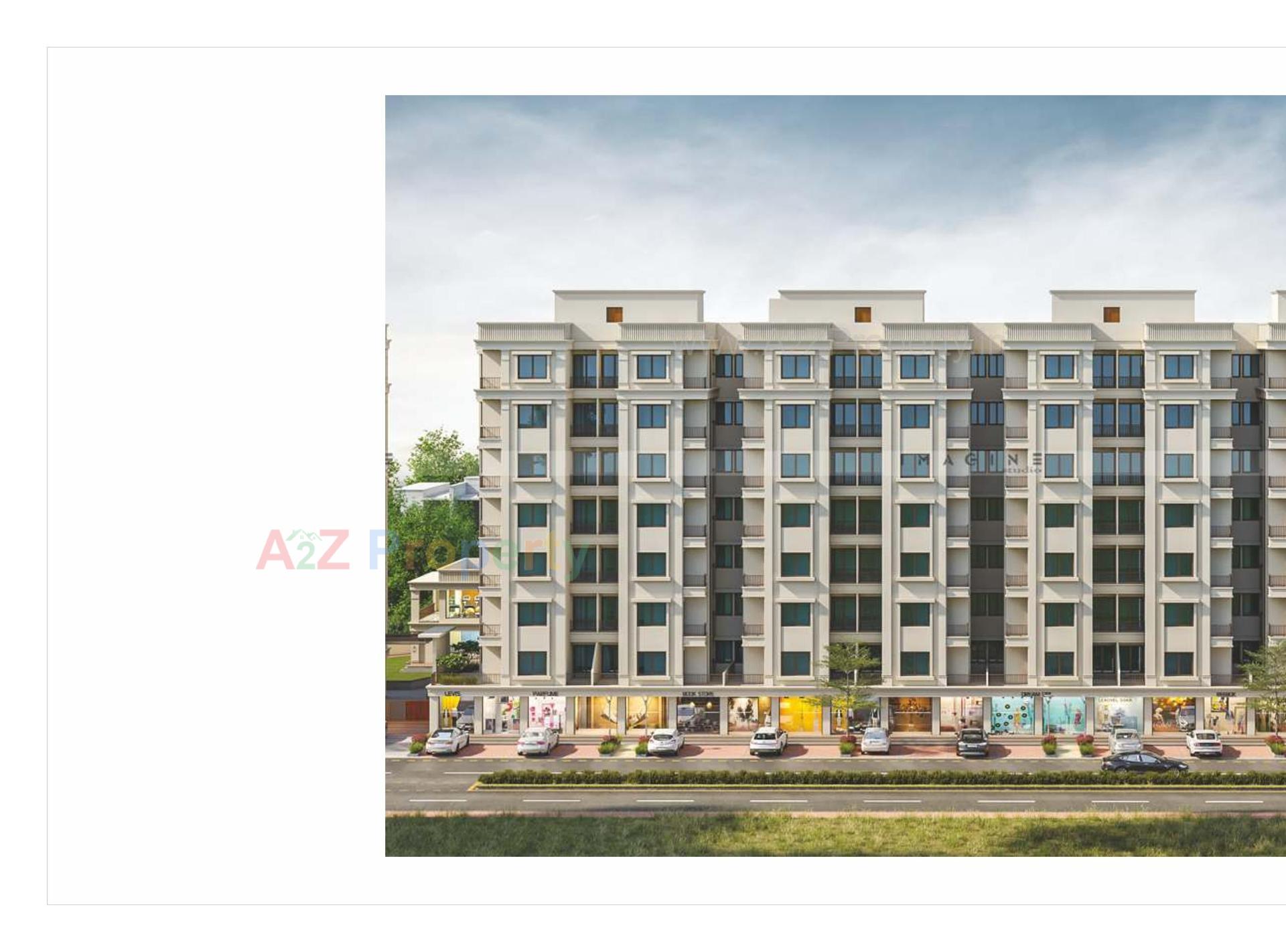 3D Elevation of real estate project Sundaram Icon located at Bapod, Vadodara, Gujarat