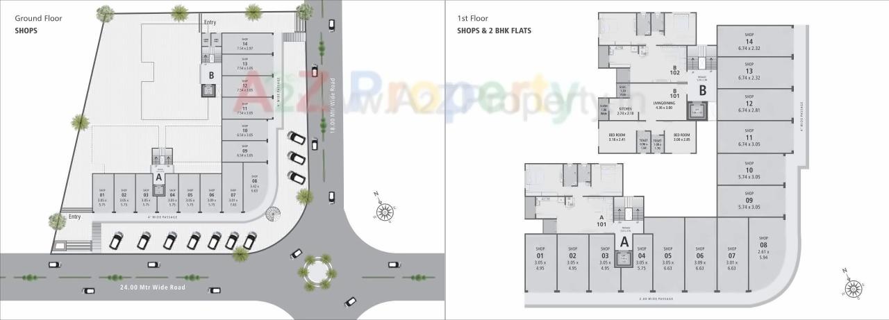 Layout of real estate project Sundaram Villa located at Sayajipura, Vadodara, Gujarat