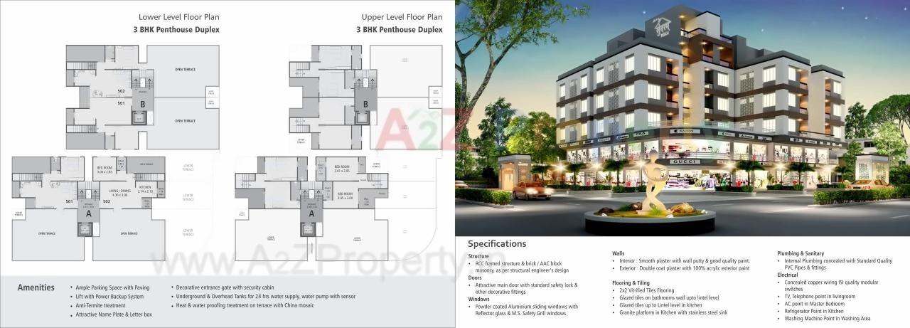 Layout of real estate project Sundaram Villa located at Sayajipura, Vadodara, Gujarat