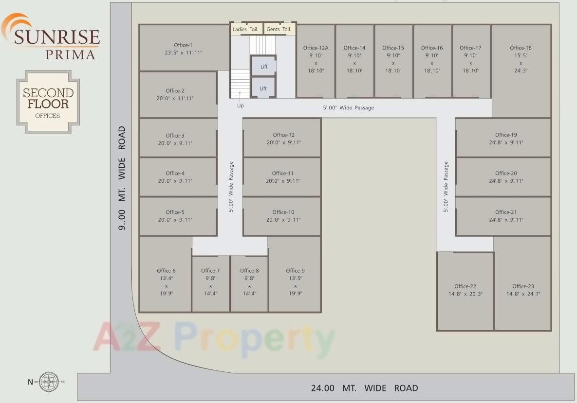 Layout of real estate project Sunrise Prima located at Manjalpur, Vadodara, Gujarat