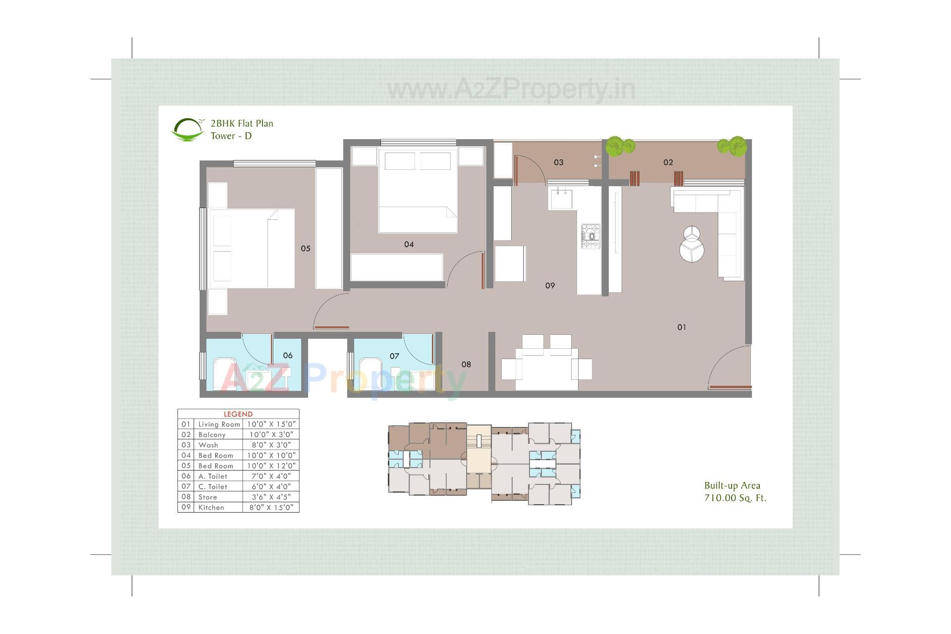 Layout of real estate project Sunrise Residency located at Tandalja, Vadodara, Gujarat