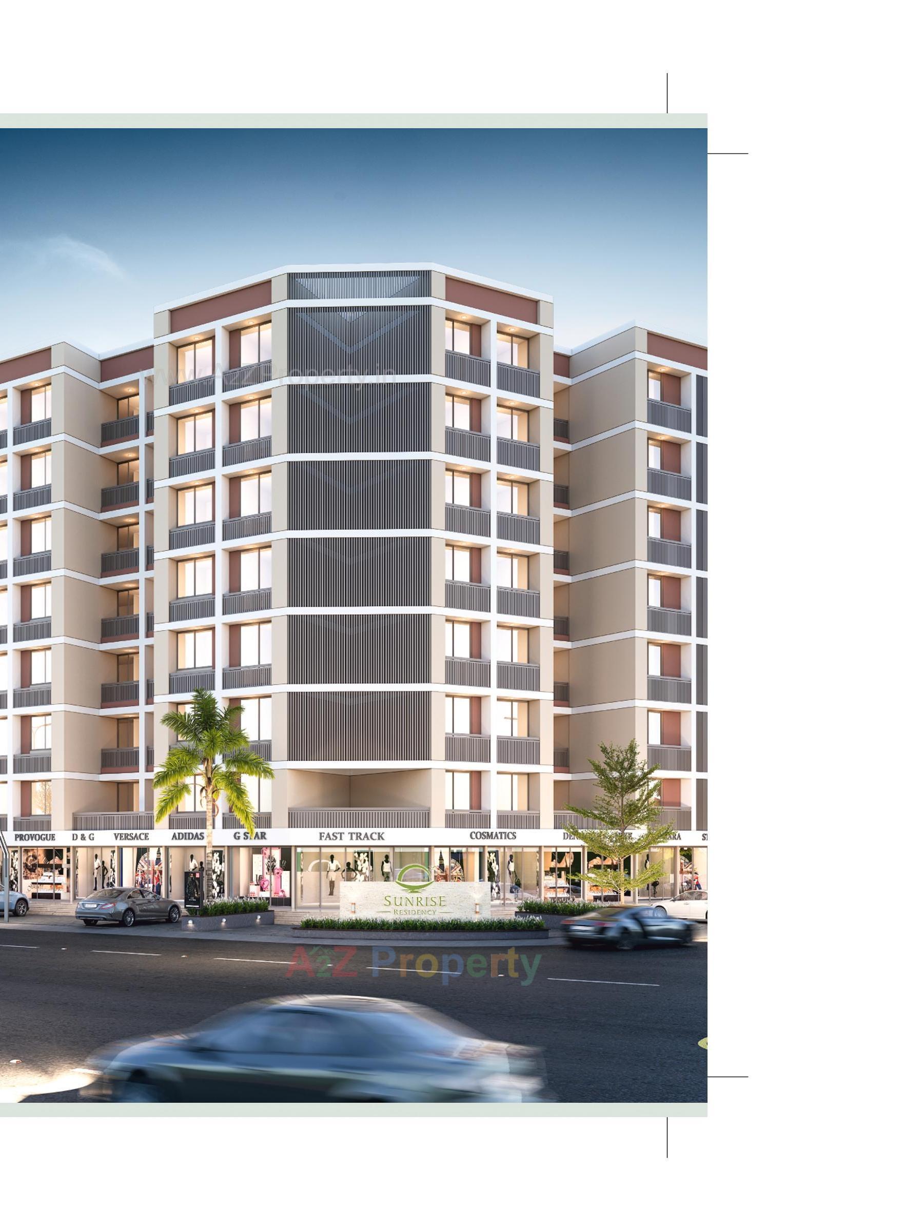 3D Elevation of real estate project Sunrise Residency located at Tandalja, Vadodara, Gujarat
