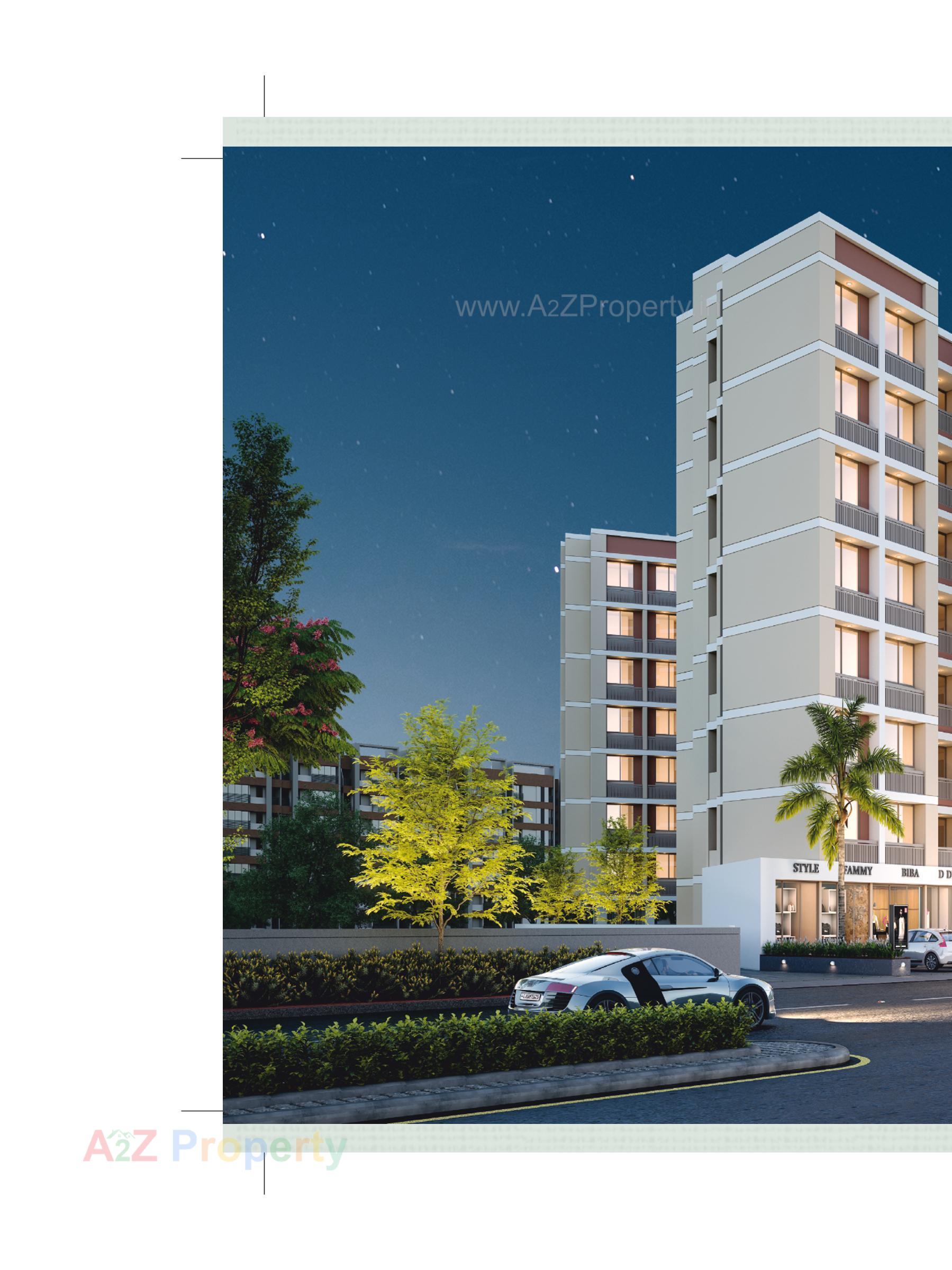 3D Elevation of real estate project Sunrise Residency located at Tandalja, Vadodara, Gujarat