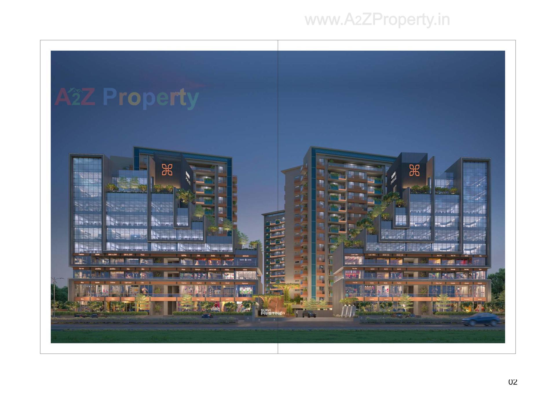 3D Elevation of real estate project Survi Pristine located at Manjalpur, Vadodara, Gujarat