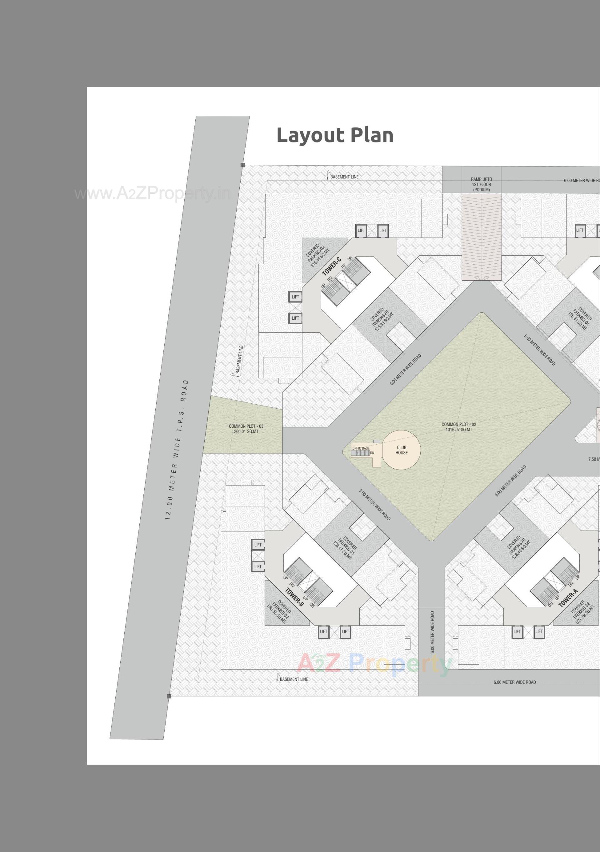 Layout of real estate project Survi Pristine located at Manjalpur, Vadodara, Gujarat