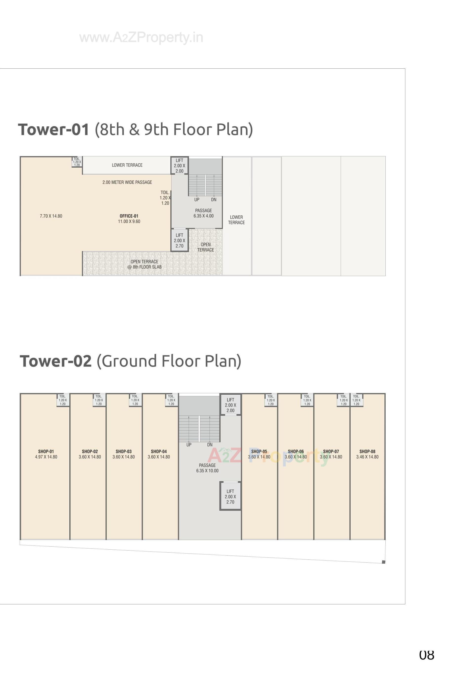 Layout of real estate project Survi Pristine located at Manjalpur, Vadodara, Gujarat