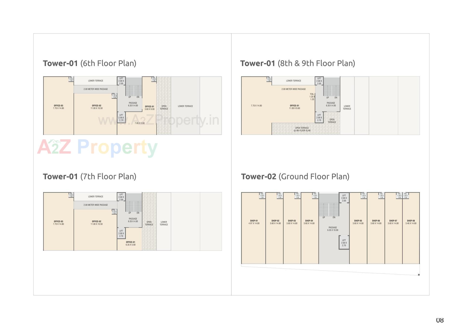 Layout of real estate project Survi Pristine located at Manjalpur, Vadodara, Gujarat
