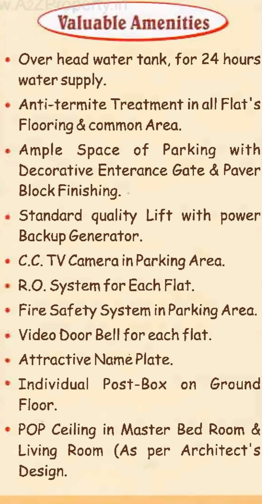 Amenities of Sushila Sadan