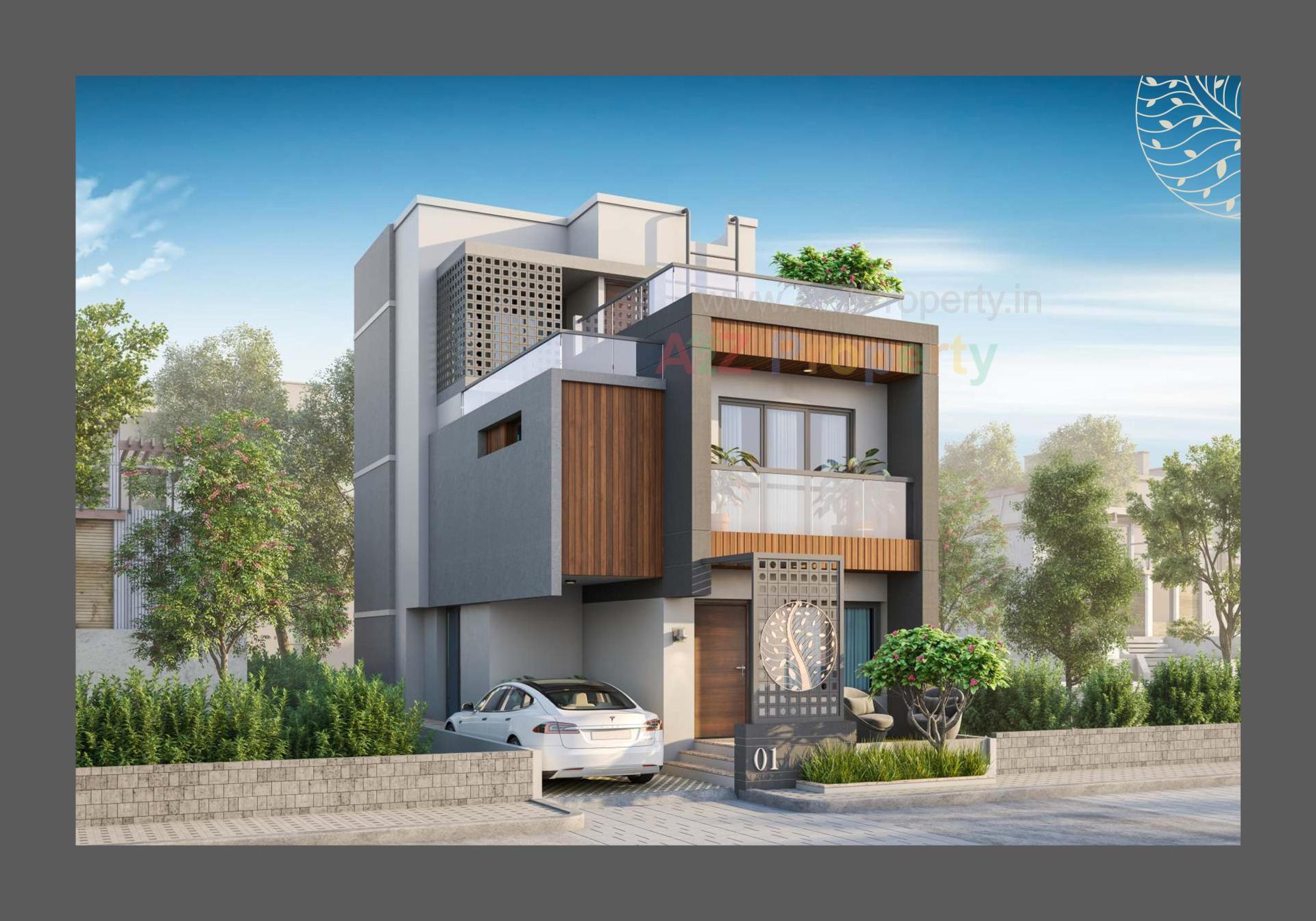 3D Elevation of real estate project Suvarn Iris located at Chhani, Vadodara, Gujarat