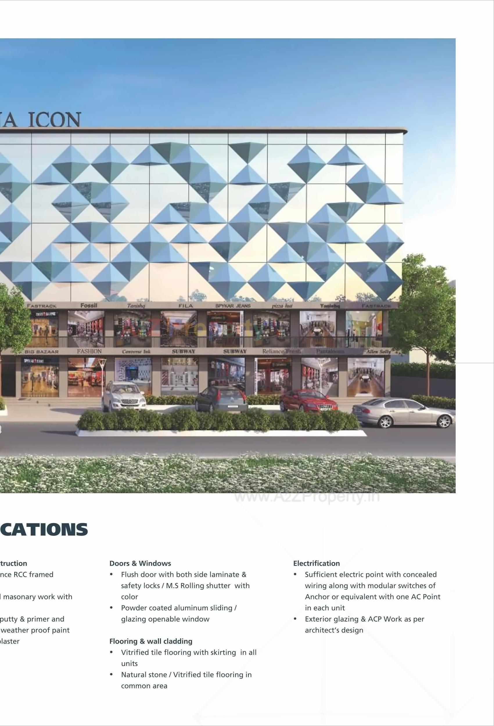 3D Elevation of real estate project Suvarna Icon located at Vadodara, Vadodara, Gujarat