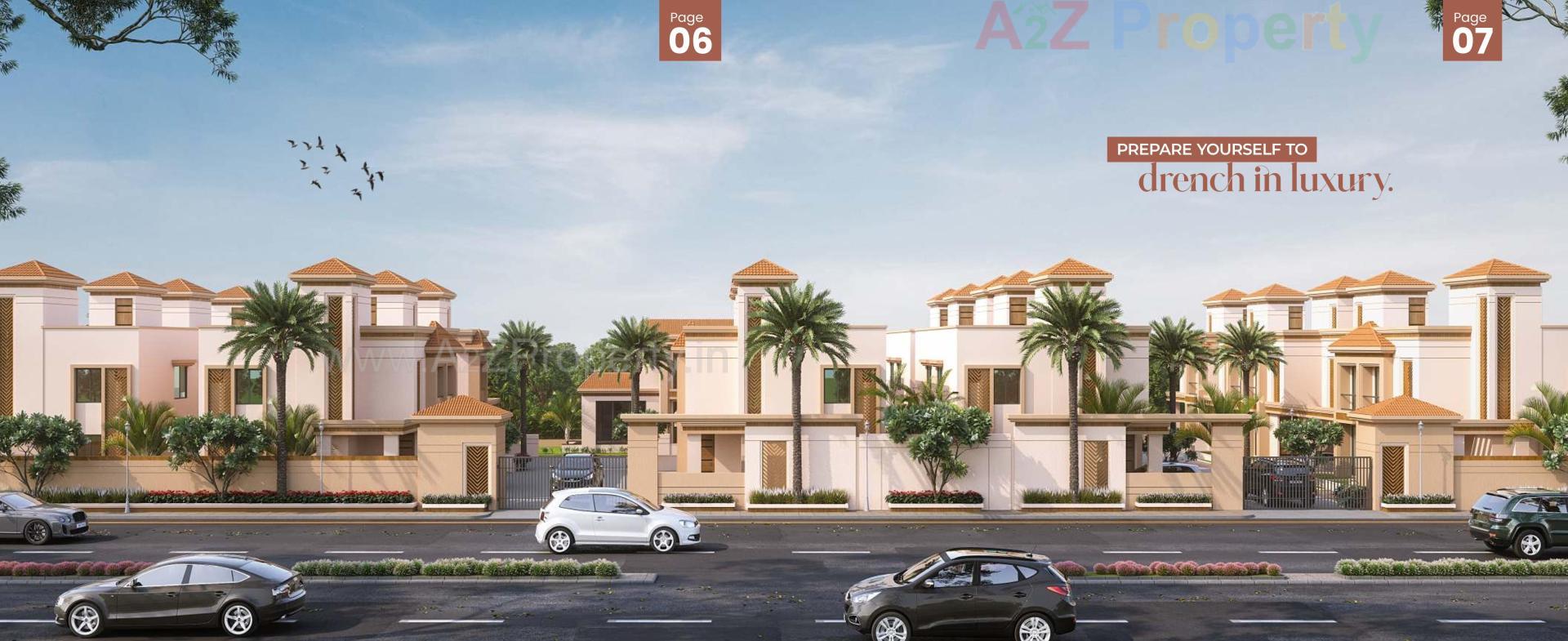 3D Elevation of real estate project Svarna Vatika located at Vadadla, Vadodara, Gujarat