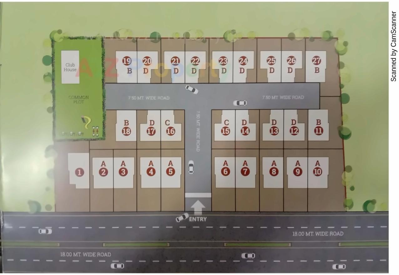 Layout of real estate project Swami Enclave located at Vadodara, Vadodara, Gujarat