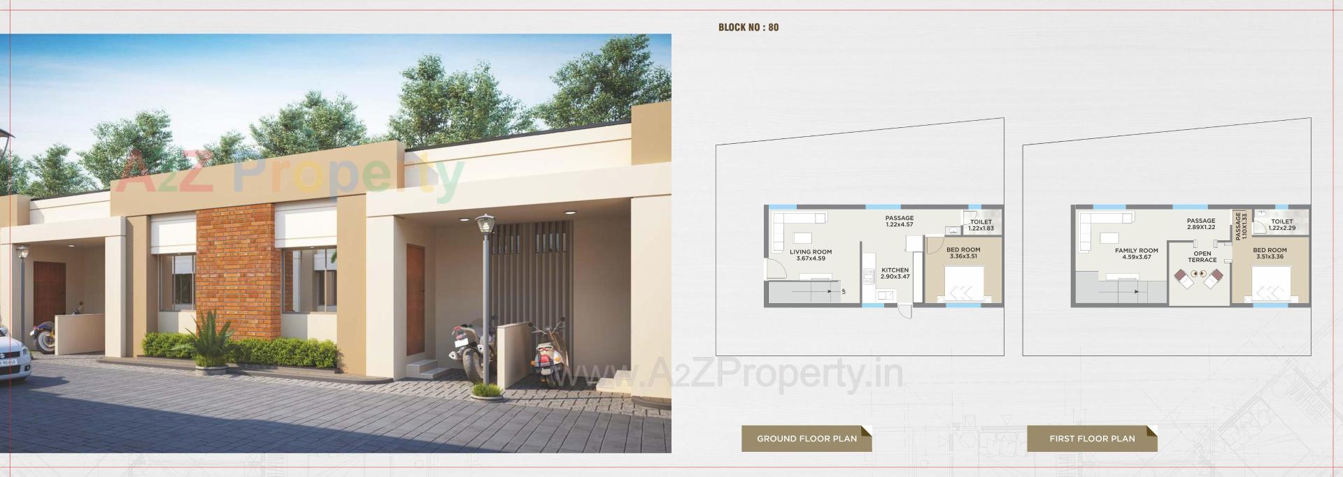 3D Elevation of real estate project Swami Vatika located at Vadadala, Vadodara, Gujarat