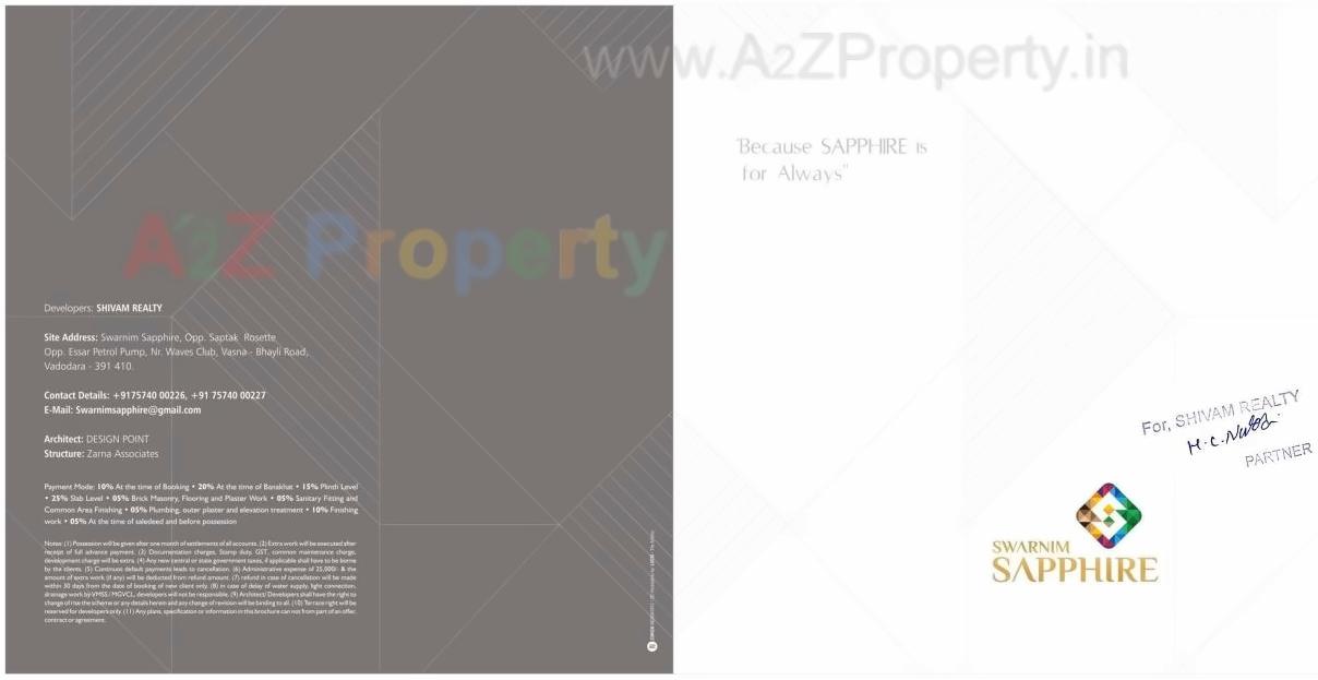  of real estate project Swarnim Sapphire located at Vadodara, Vadodara, Gujarat