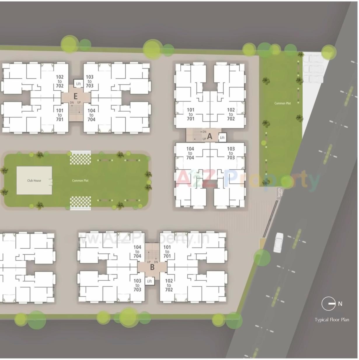 Layout of real estate project Swarnim Sapphire located at Vadodara, Vadodara, Gujarat