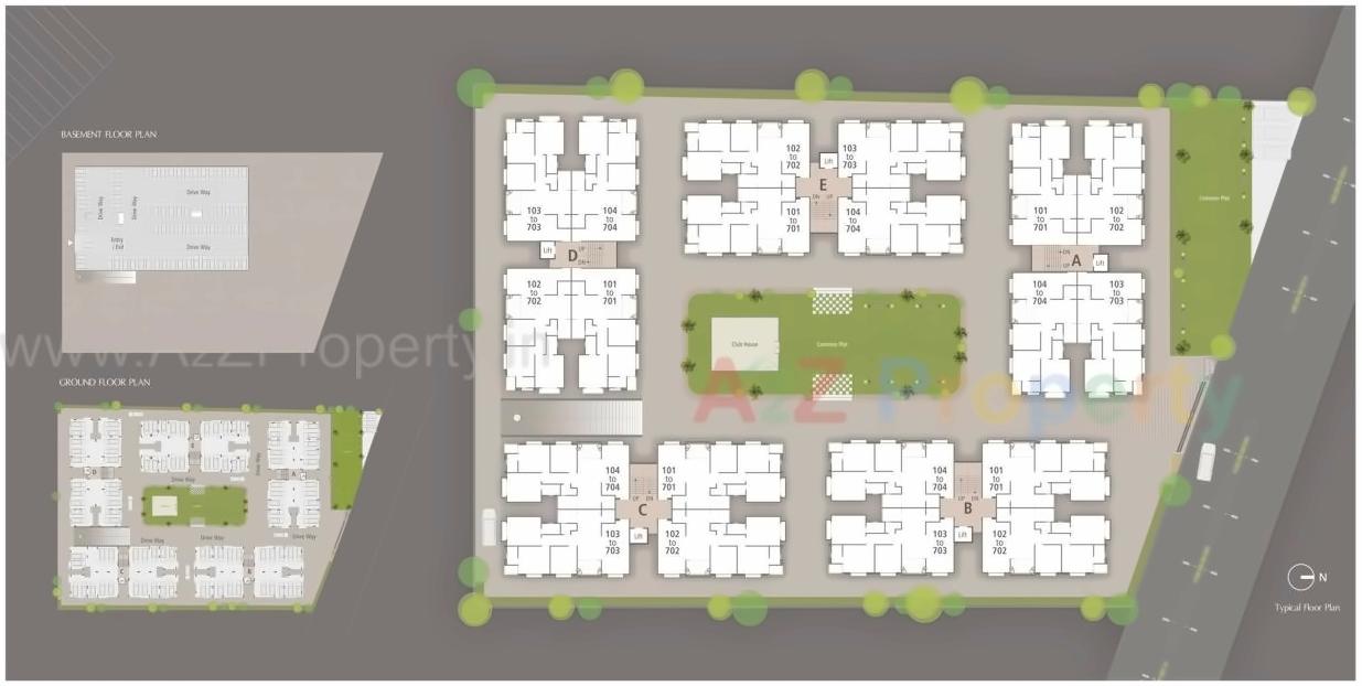 Layout of real estate project Swarnim Sapphire located at Vadodara, Vadodara, Gujarat