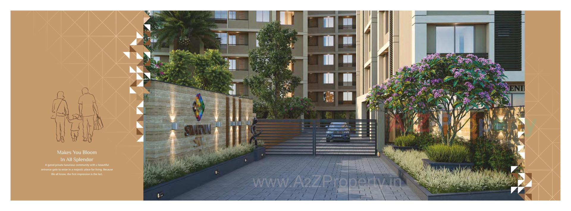 3D Elevation of real estate project Swarnim Sky located at Bhayali, Vadodara, Gujarat