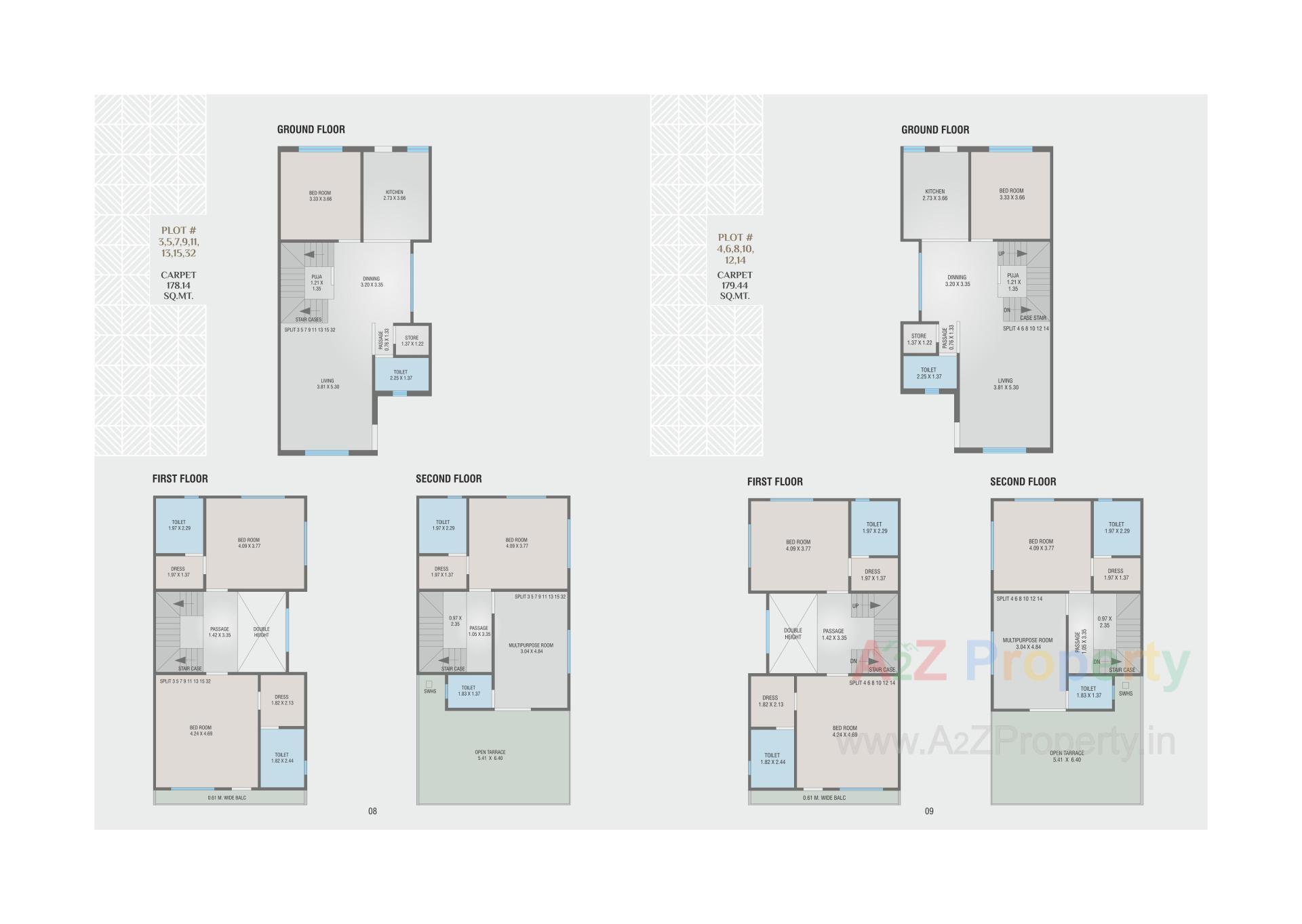 Layout of real estate project Swarnim Space located at Kalali, Vadodara, Gujarat