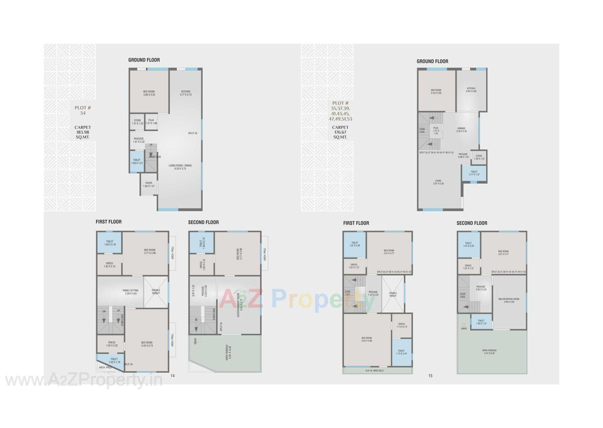 Layout of real estate project Swarnim Space located at Kalali, Vadodara, Gujarat