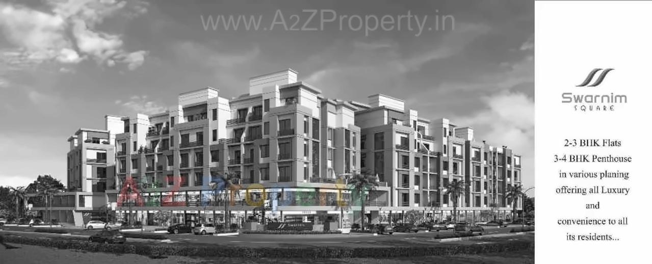 3D Elevation of real estate project Swarnim Square located at Bhayli, Vadodara, Gujarat