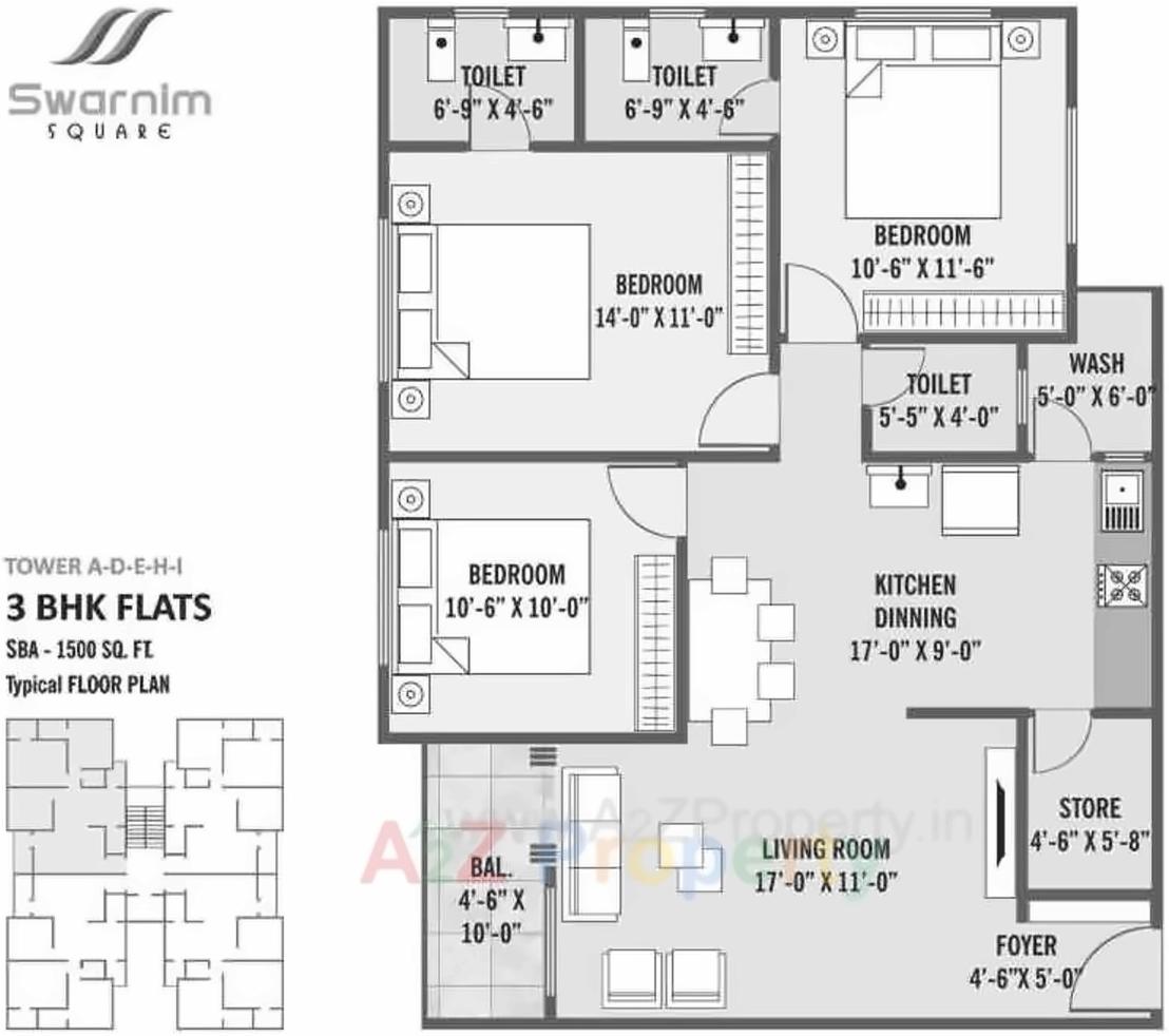 Layout of real estate project Swarnim Square located at Bhayli, Vadodara, Gujarat