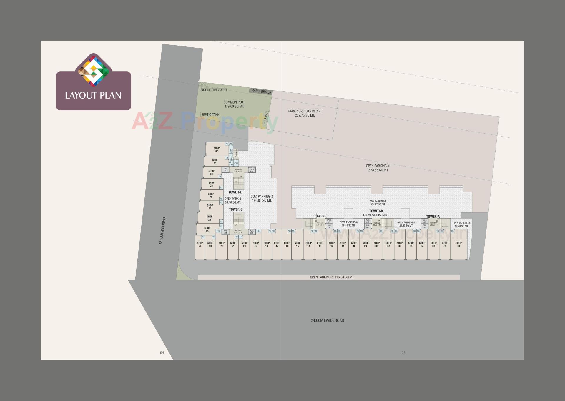 Layout of real estate project Swarnim Stone located at Kapurai, Vadodara, Gujarat