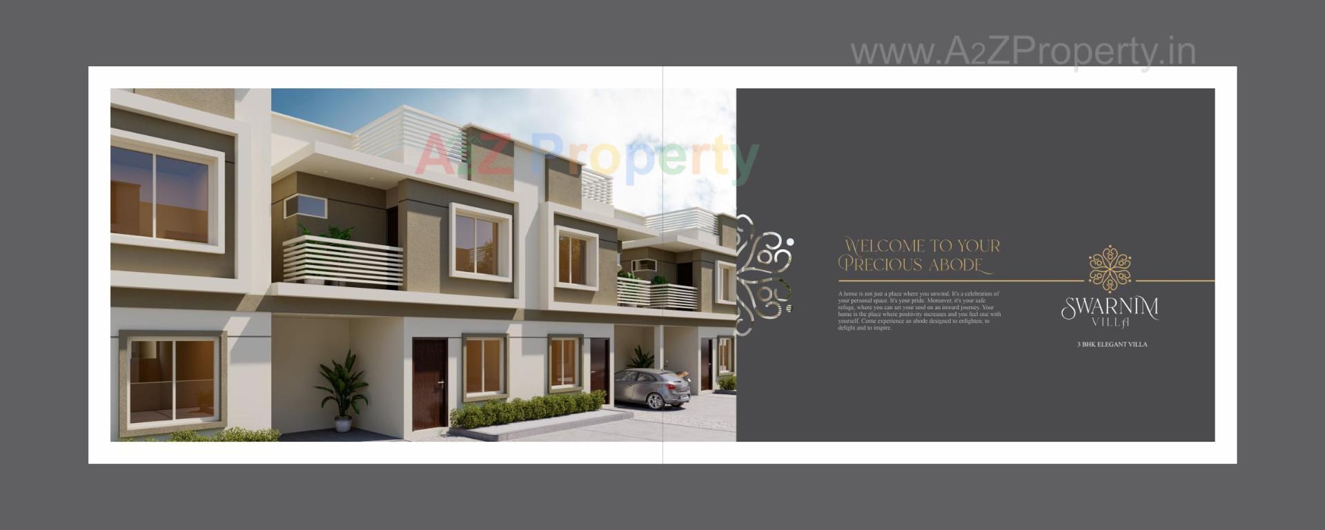 3D Elevation of real estate project Swarnim Villa located at Tarsali, Vadodara, Gujarat