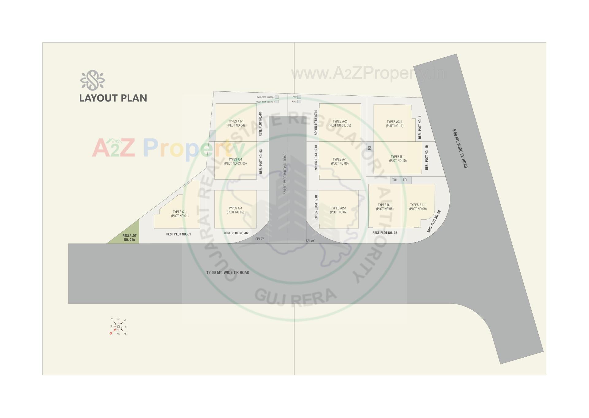 Layout of real estate project Swarup Villa located at Bil, Vadodara, Gujarat