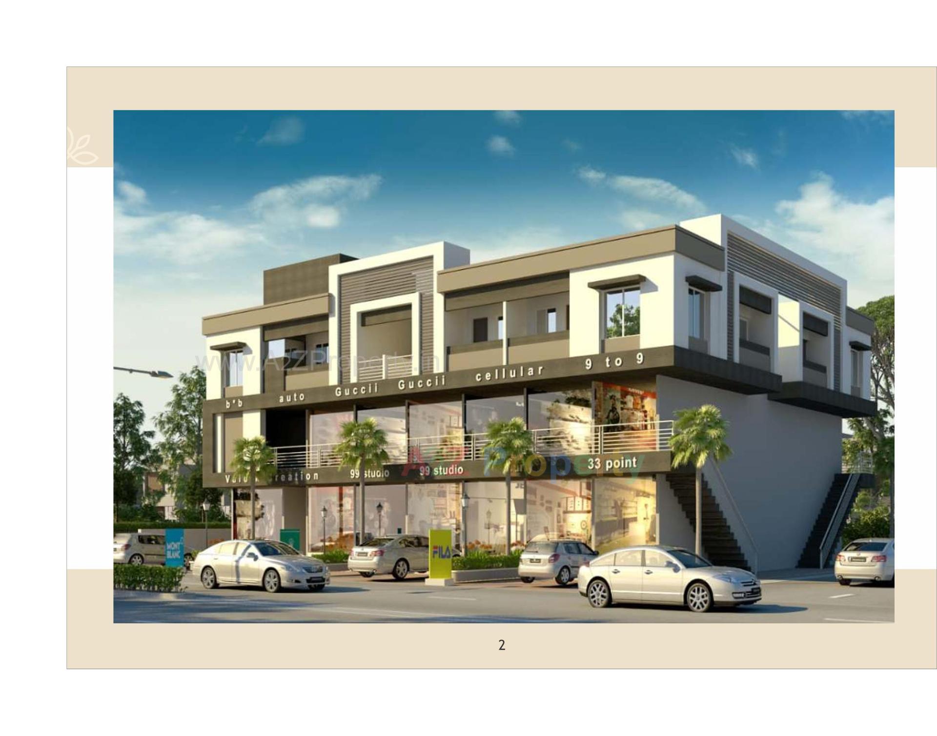 3D Elevation of real estate project Swastik Complex located at Karjan, Vadodara, Gujarat