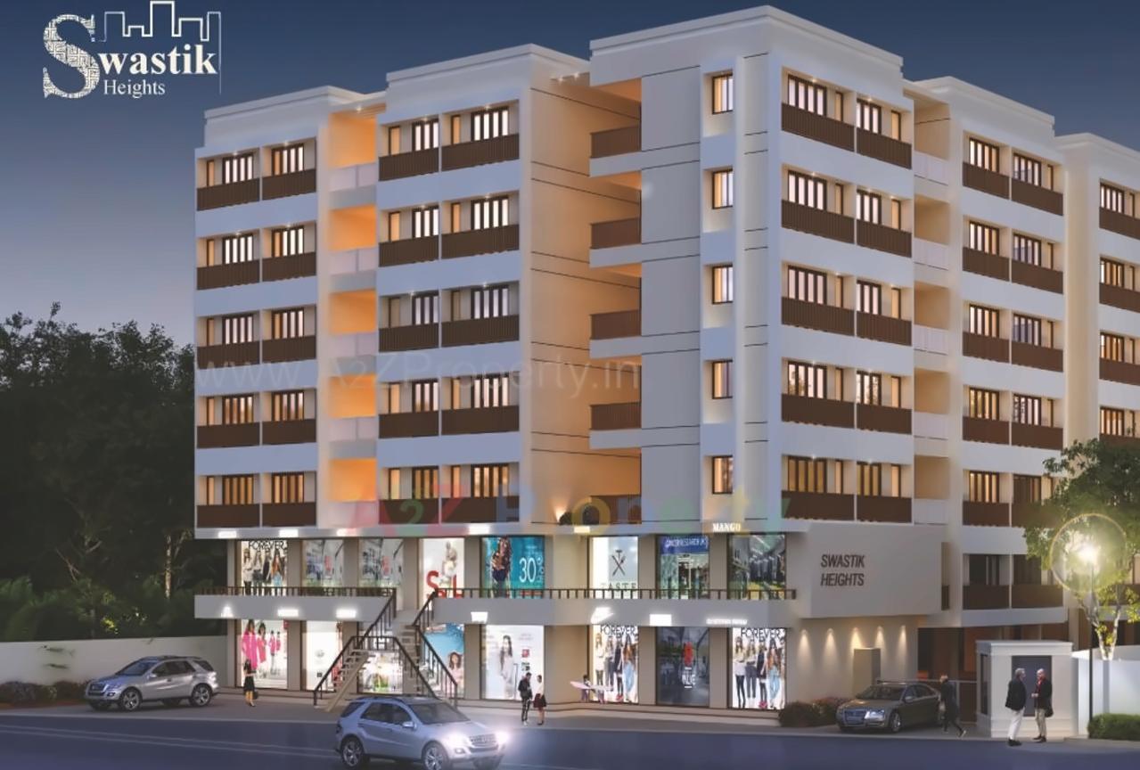 3D Elevation of real estate project Swastik Heights located at Vadodara, Vadodara, Gujarat