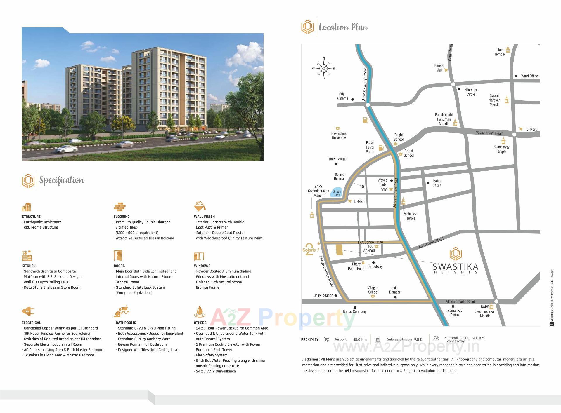  of real estate project Swastika Heights located at Bhayli, Vadodara, Gujarat