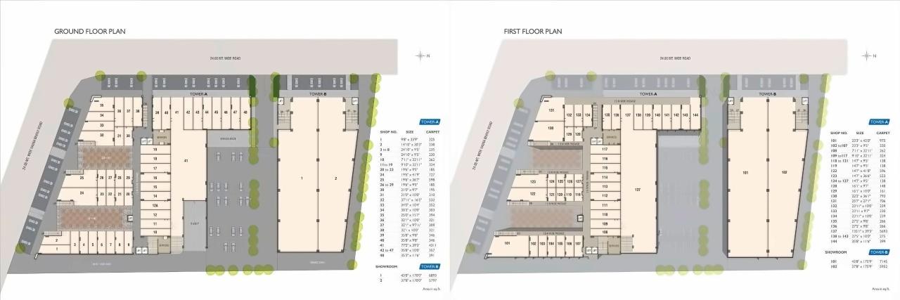 Layout of real estate project Swc Hub located at Bhayli, Vadodara, Gujarat