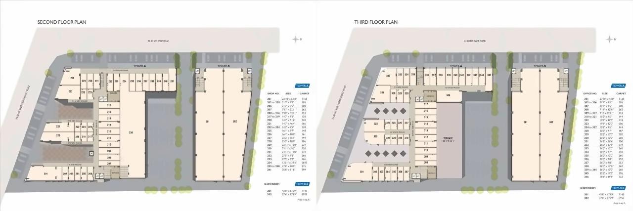 Layout of real estate project Swc Hub located at Bhayli, Vadodara, Gujarat