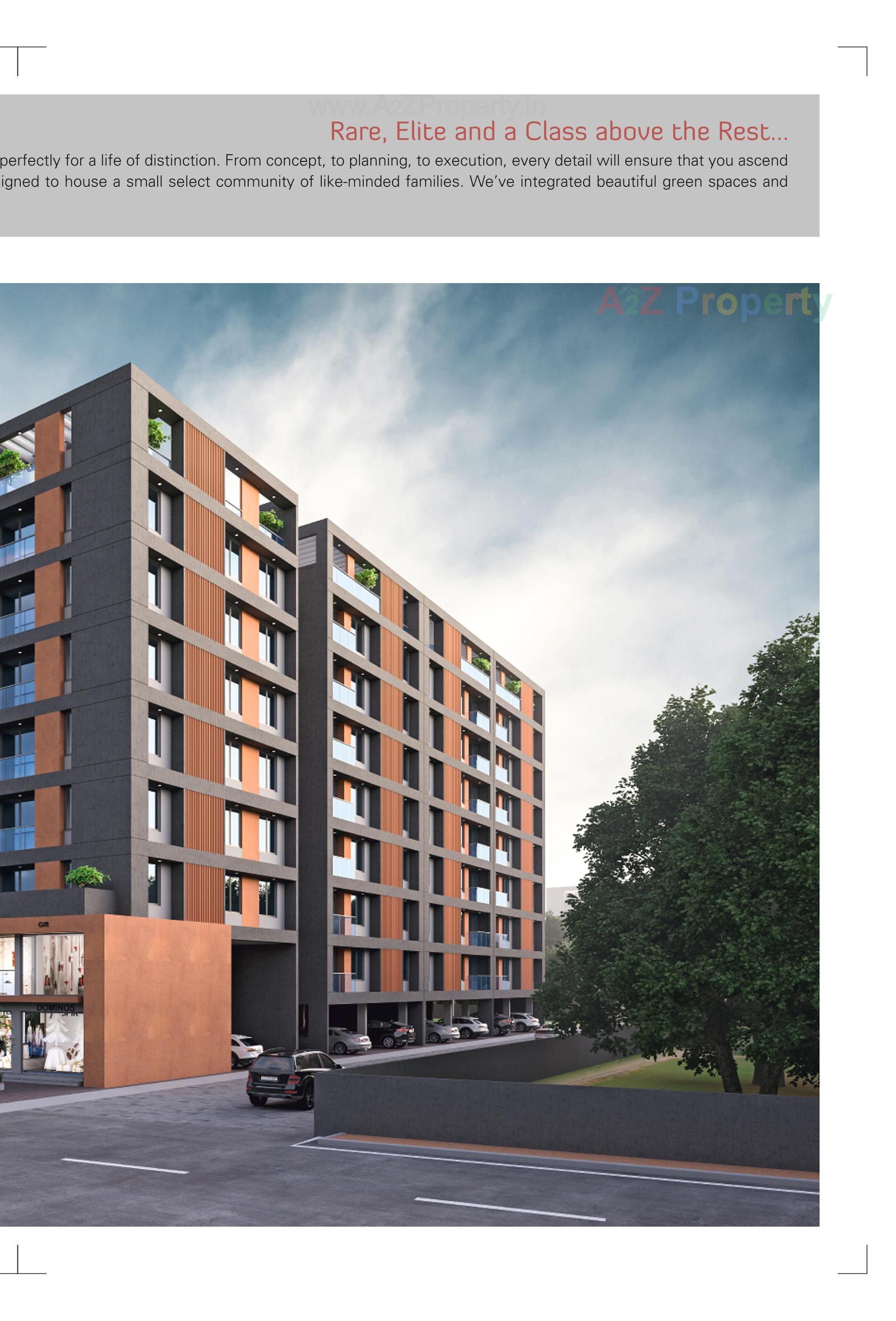 3D Elevation of real estate project Taiba Platinum located at Tandalja, Vadodara, Gujarat