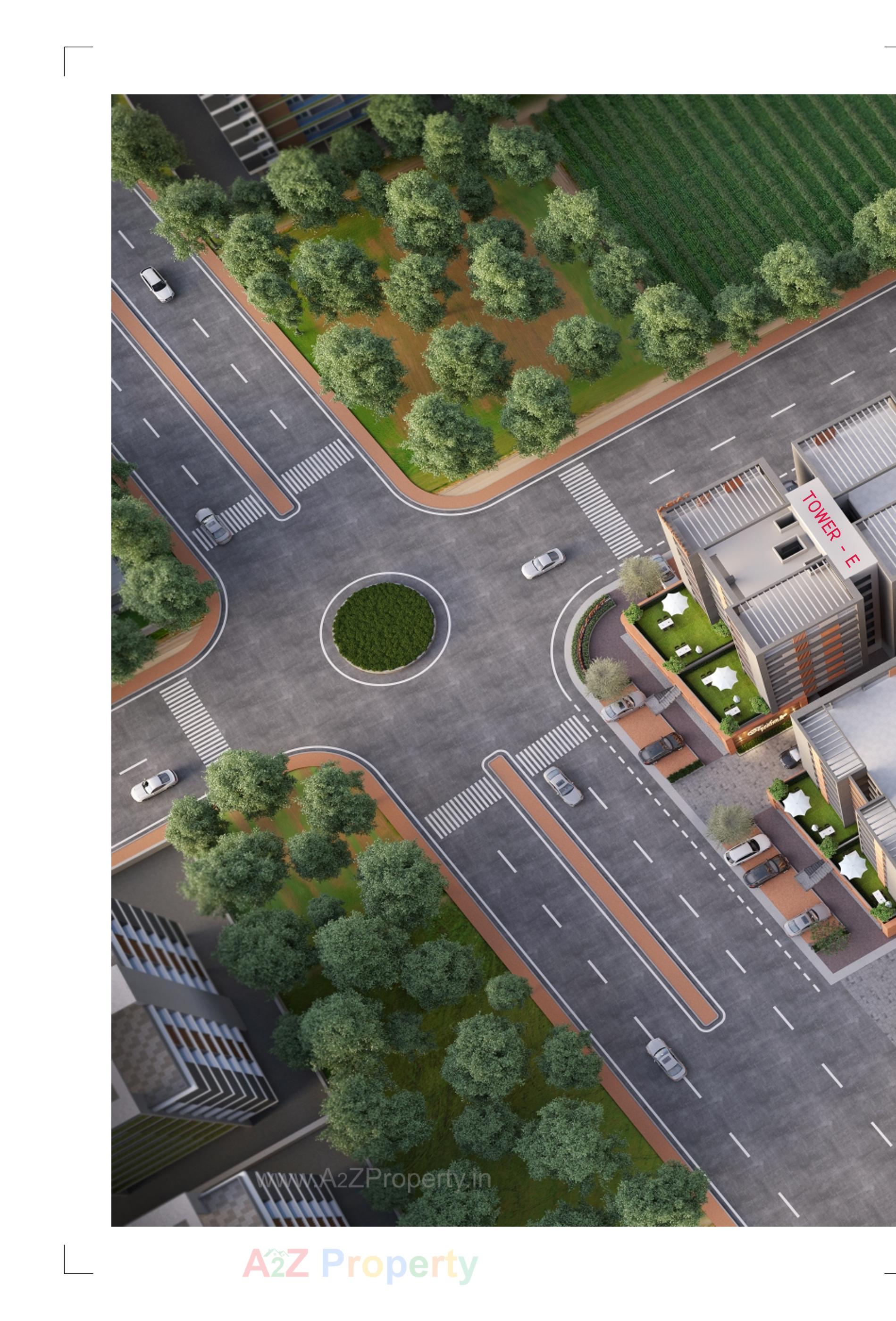 3D Elevation of real estate project Taiba Platinum located at Tandalja, Vadodara, Gujarat