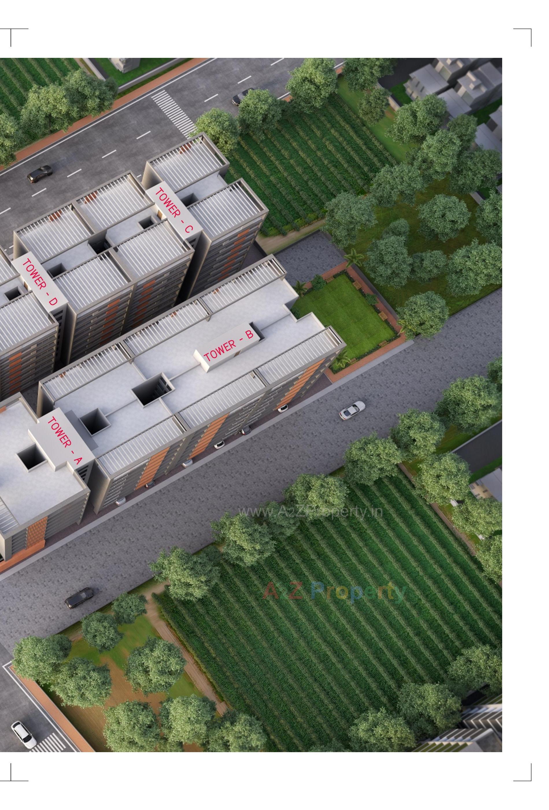 3D Elevation of real estate project Taiba Platinum located at Tandalja, Vadodara, Gujarat