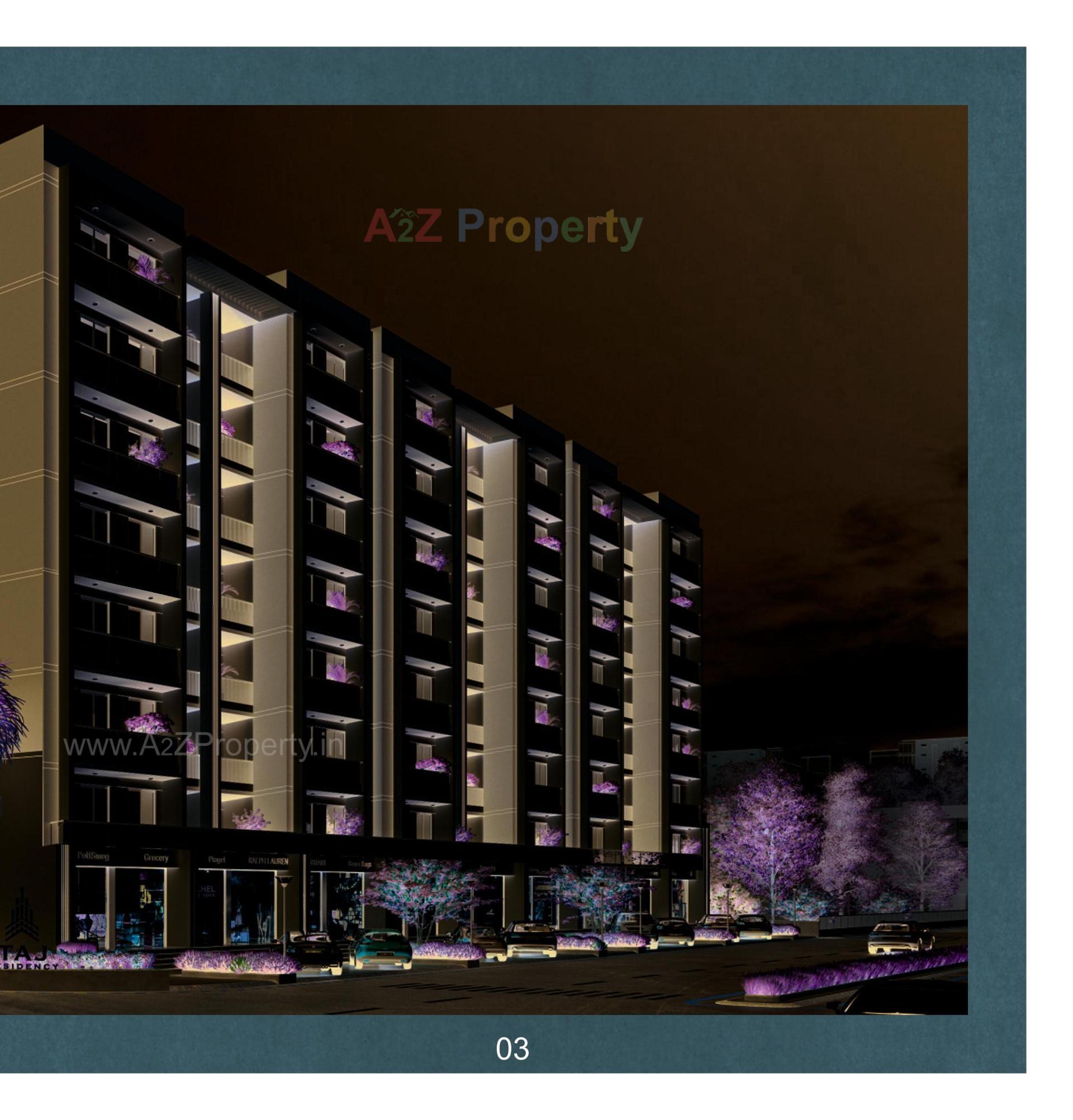 3D Elevation of real estate project Taj Residency located at Tandalja, Vadodara, Gujarat