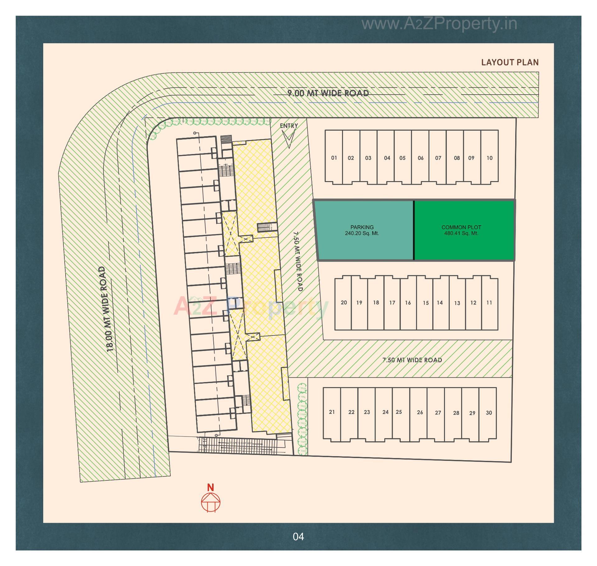 Layout of real estate project Taj Residency located at Tandalja, Vadodara, Gujarat