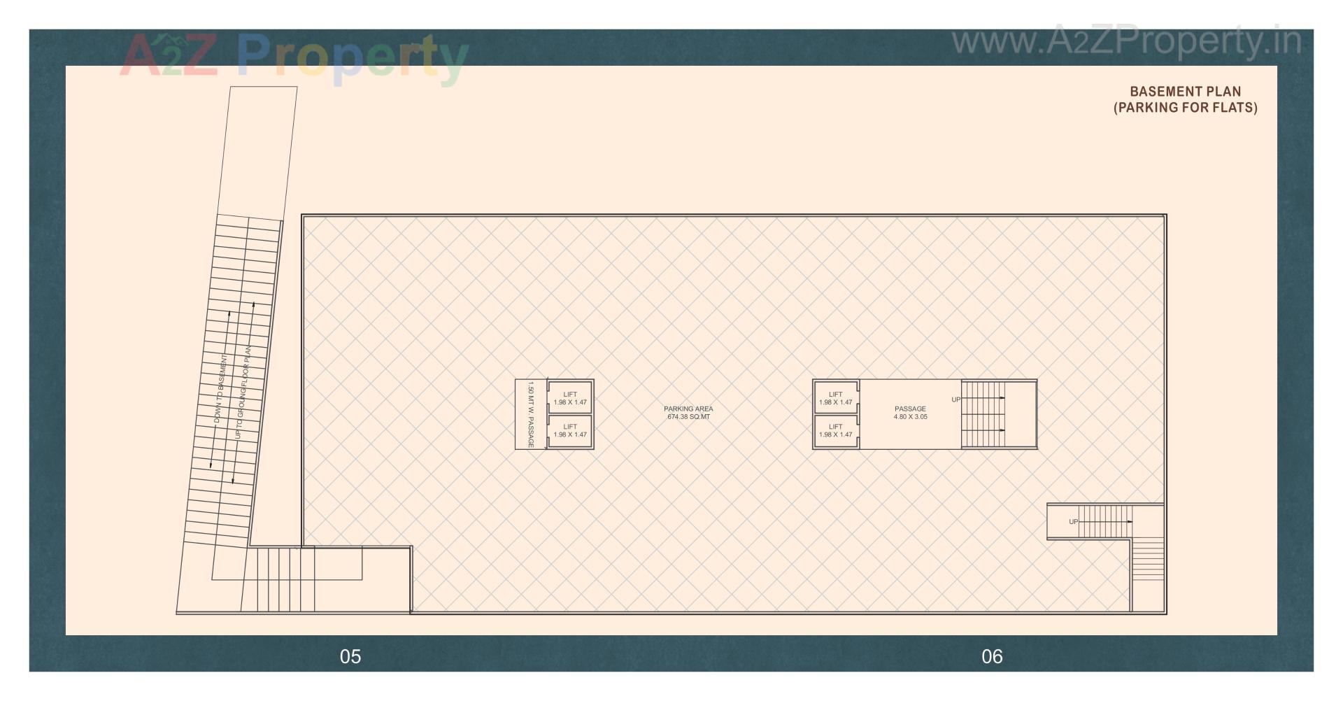 Layout of real estate project Taj Residency located at Tandalja, Vadodara, Gujarat