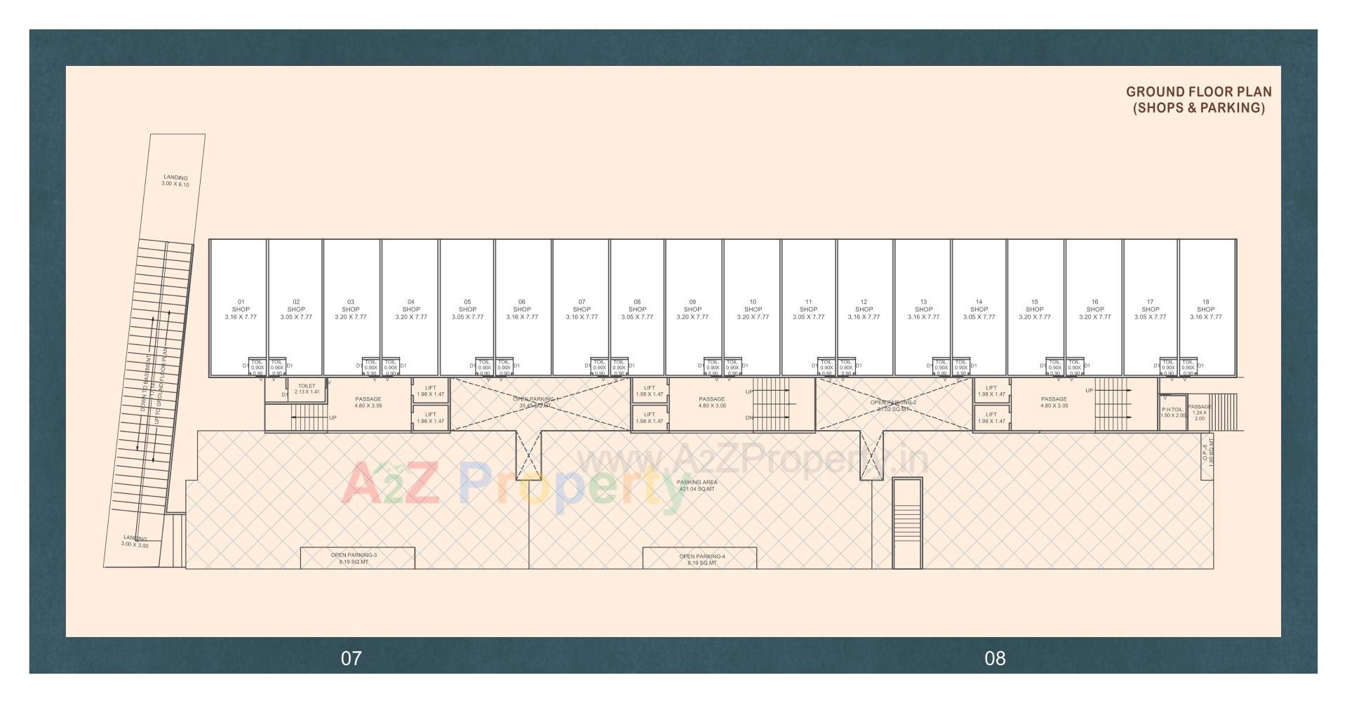 Layout of real estate project Taj Residency located at Tandalja, Vadodara, Gujarat