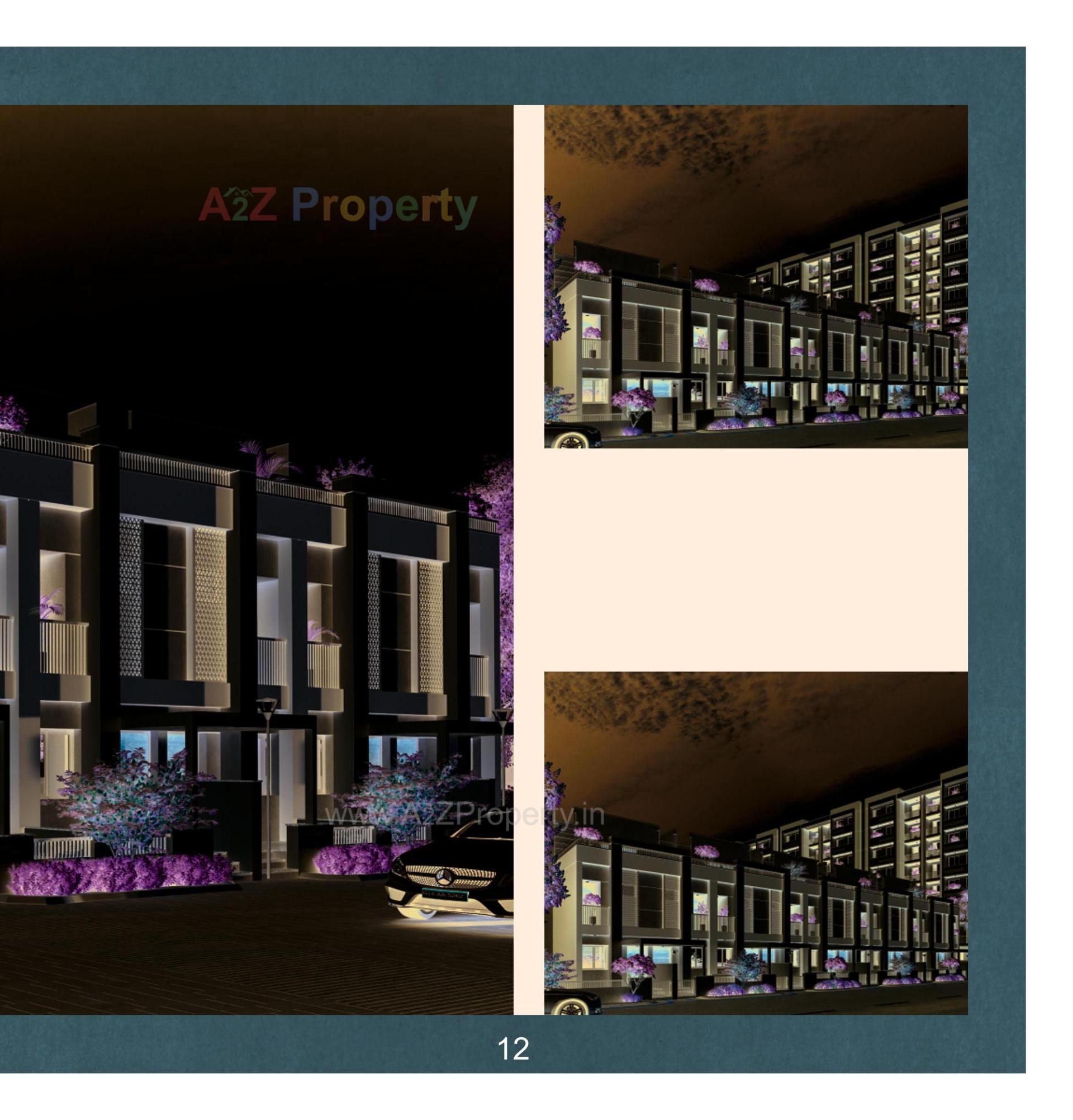 3D Elevation of real estate project Taj Residency located at Tandalja, Vadodara, Gujarat