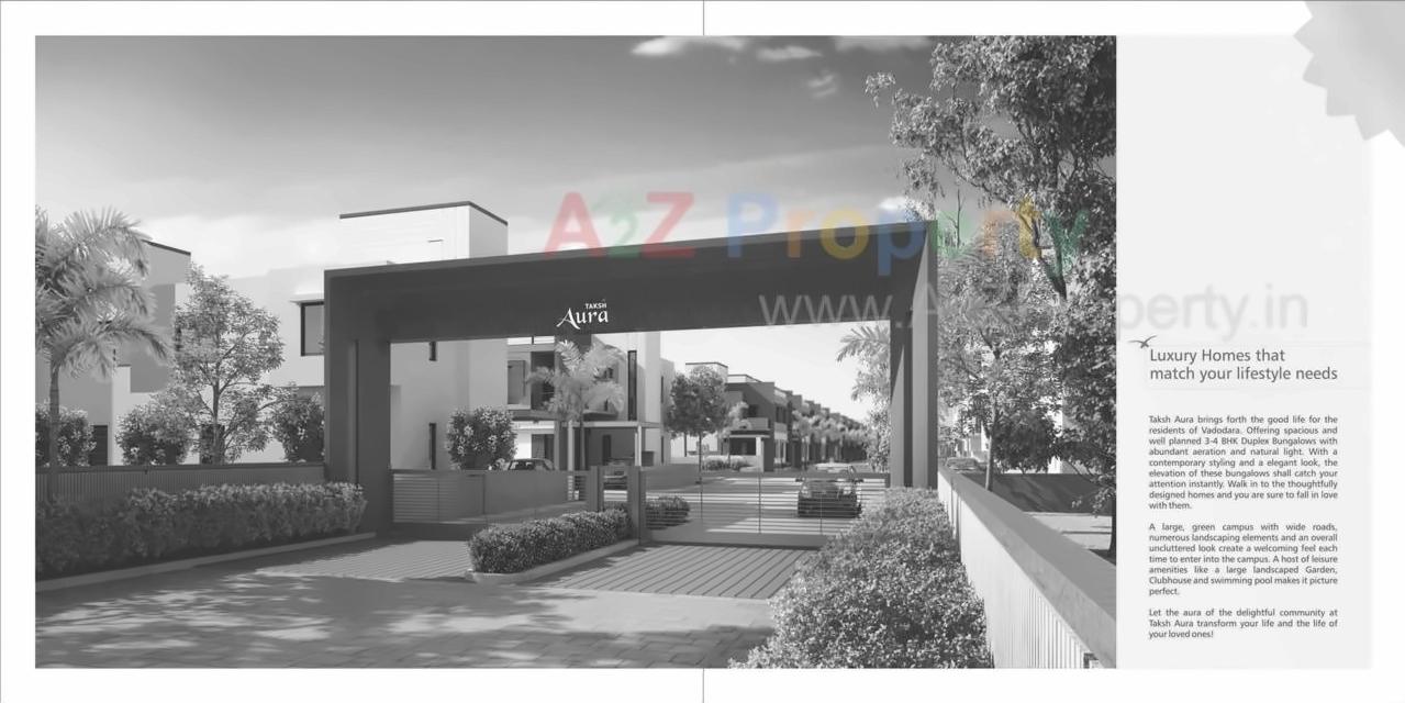 3D Elevation of real estate project Taksh Aura located at Ankhol, Vadodara, Gujarat