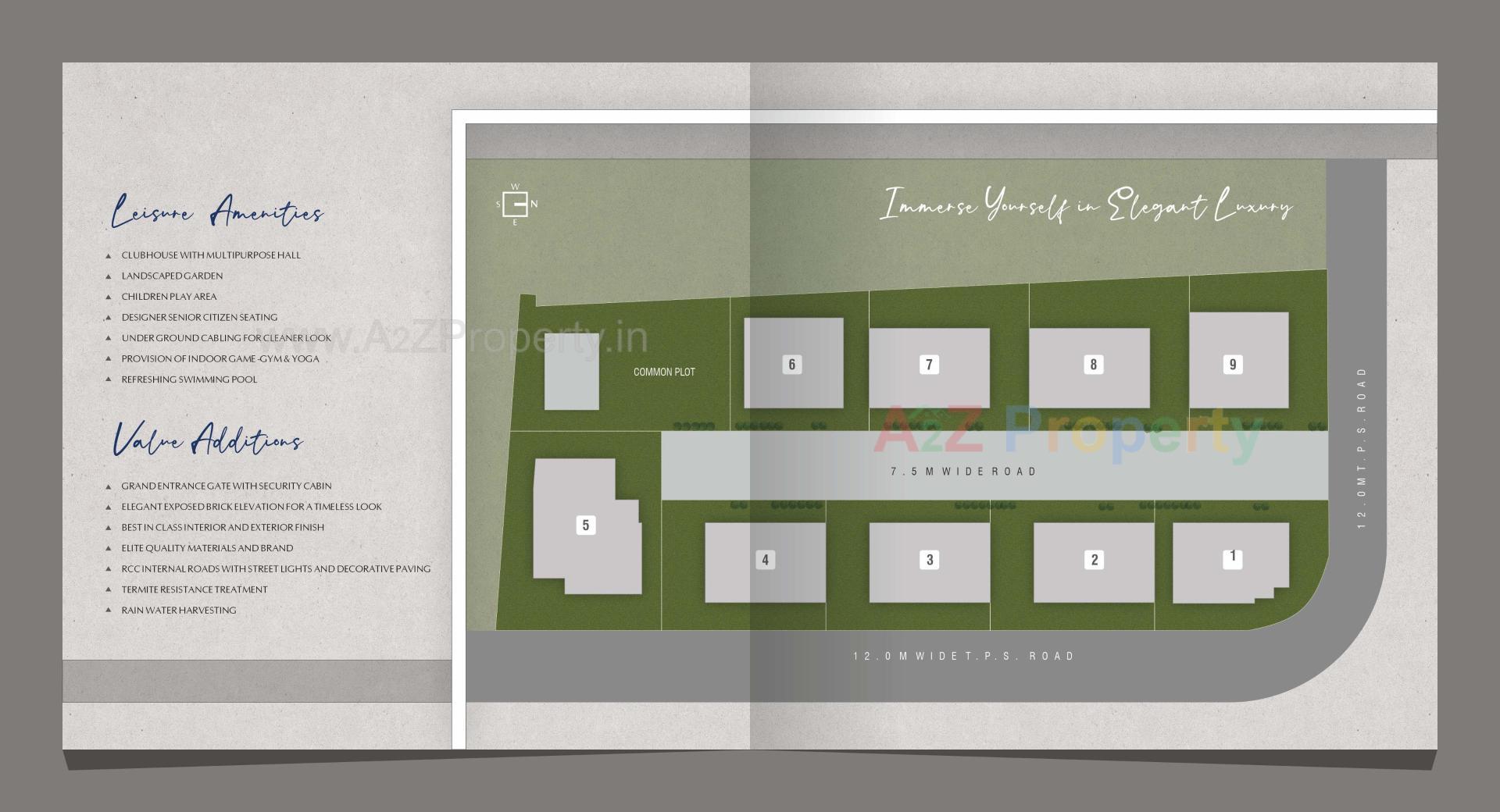 Layout of real estate project Taksh Elanza located at Bhayli, Vadodara, Gujarat