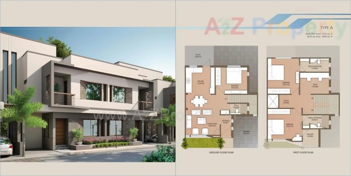 3D Elevation of real estate project Taksh Galaxy located at Bapod, Vadodara, Gujarat