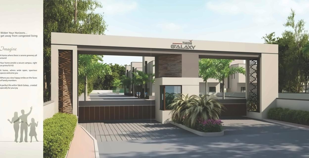 3D Elevation of real estate project Taksh Galaxy located at Bapod, Vadodara, Gujarat