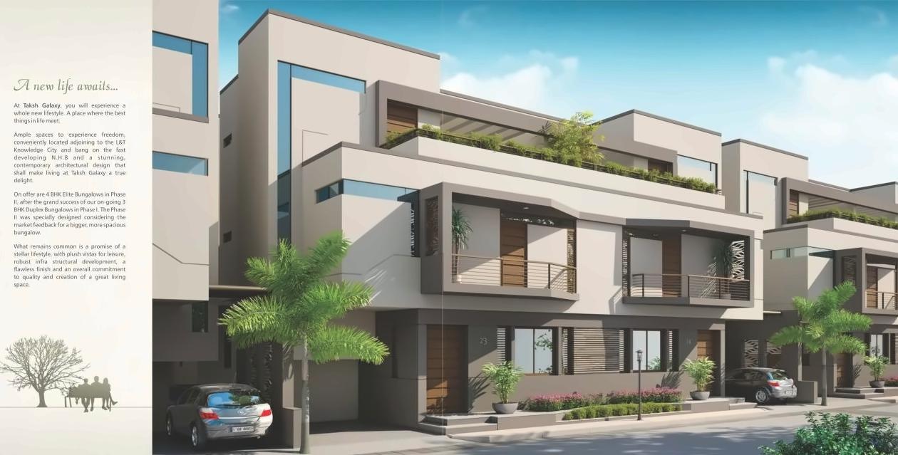3D Elevation of real estate project Taksh Galaxy located at Bapod, Vadodara, Gujarat