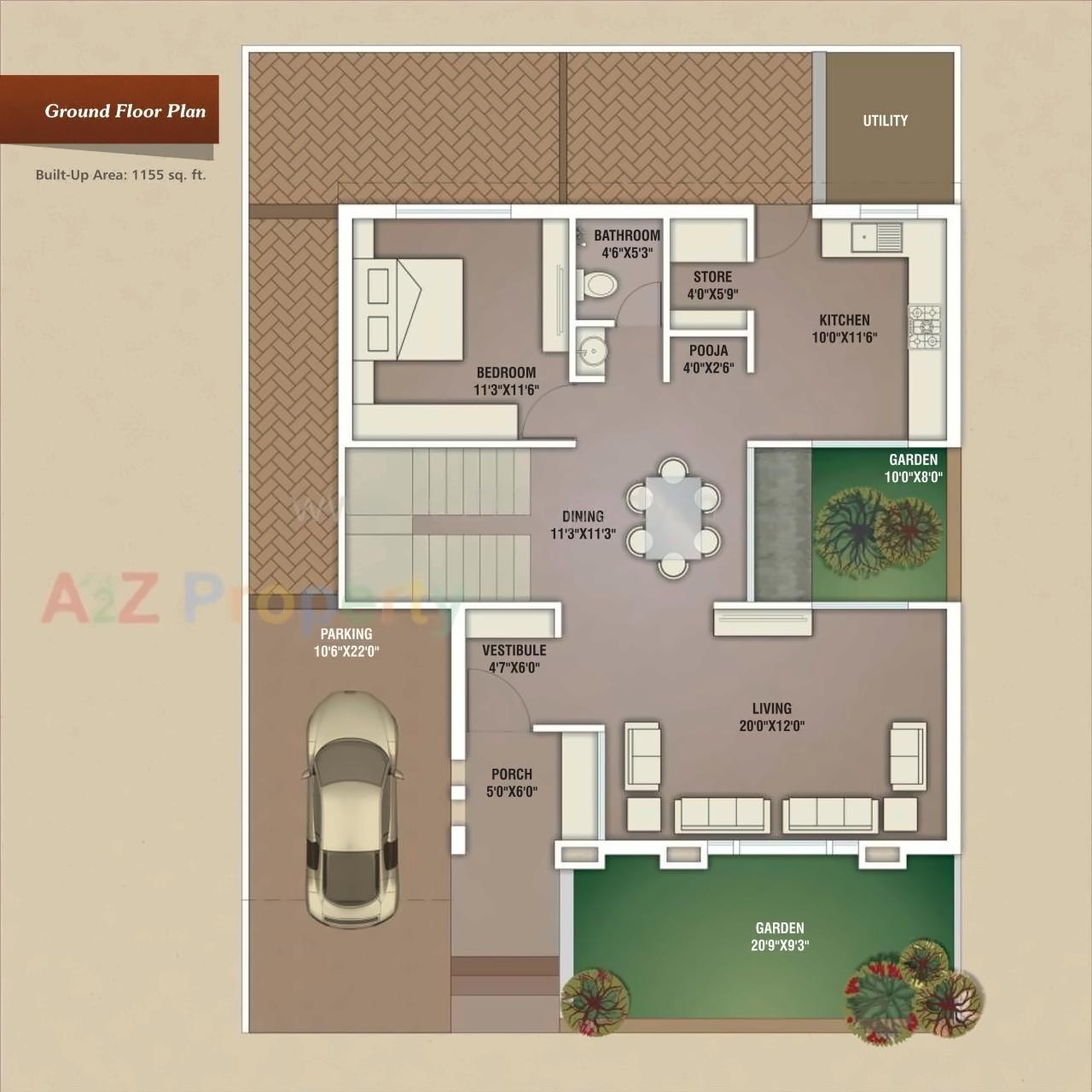 Layout of real estate project Taksh Villa located at Ankhol, Vadodara, Gujarat