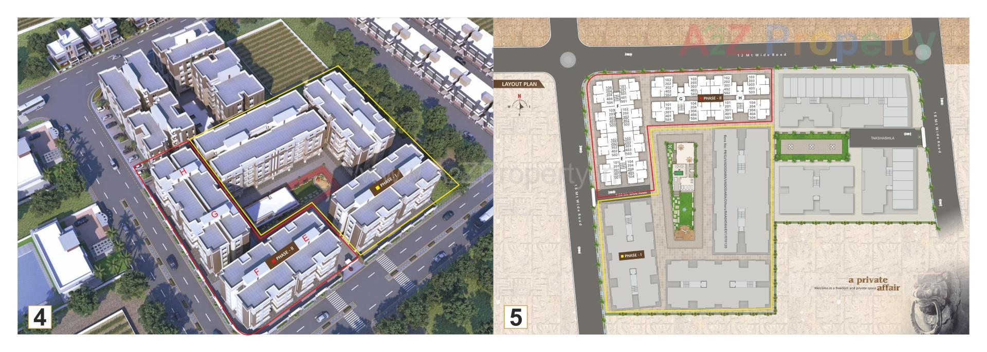 Layout of real estate project Takshashila located at Dist, Vadodara, Gujarat