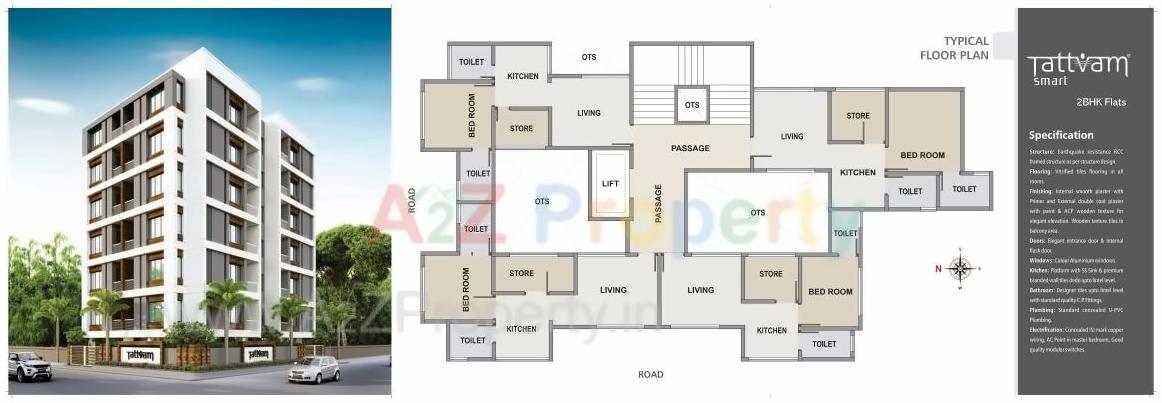 Layout of real estate project Tattvam Smart located at Kasba, Vadodara, Gujarat